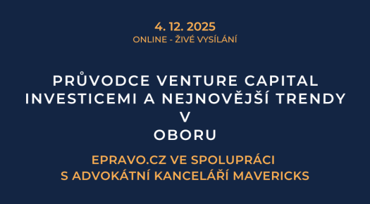 Průvodce venture capital investicemi a nejnovější trendy v oboru (online - živé vysílání) - 4.12.2025