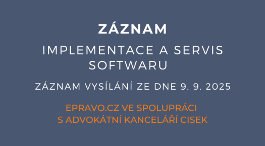 ZÁZNAM: Implementace a servis softwaru - 9.9.2025