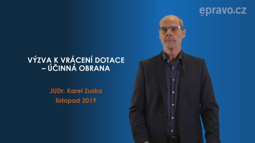 Výzva k vrácení dotace - účinná obrana